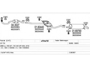 MTS C380367003226 išmetimo sistema 
 Išmetimo sistema -> Išmetimo sistema, visa