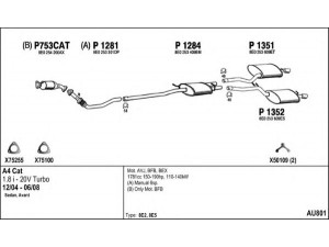 FENNO AU801 išmetimo sistema 
 Išmetimo sistema -> Išmetimo sistema, visa