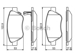 BOSCH 0 986 495 237 stabdžių trinkelių rinkinys, diskinis stabdys 
 Techninės priežiūros dalys -> Papildomas remontas
71770082, 1605153, 1605258, 1605353