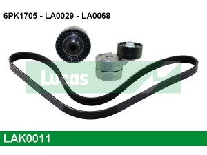LUCAS ENGINE DRIVE LAK0011 V formos rumbuotas diržas, komplektas 
 Techninės priežiūros dalys -> Techninės priežiūros intervalai