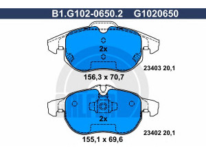 GALFER B1.G102-0650.2 stabdžių trinkelių rinkinys, diskinis stabdys 
 Techninės priežiūros dalys -> Papildomas remontas
71772211, 77363604, 77364224, 16 05 094