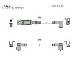 TESLA T642C uždegimo laido komplektas 
 Kibirkšties / kaitinamasis uždegimas -> Uždegimo laidai/jungtys
032905430