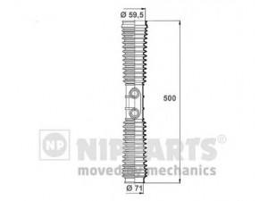 NIPPARTS N2844022 gofruotoji membrana, vairavimas 
 Vairavimas -> Gofruotoji membrana/sandarinimai
53534-S9A-003