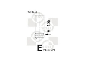 BGA V051315 įleidimo vožtuvas 
 Variklis -> Variklio uždegimo laiko reguliavimo kontrolė -> Vožtuvų eilė -> Vožtuvai/dalys
7700273371, 7701465088