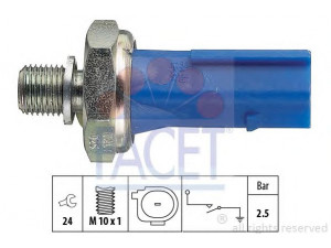 FACET 7.0192 alyvos slėgio jungiklis 
 Variklis -> Variklio elektra
04E 919 081 A, 06H 919 081 A, 06K 919 081