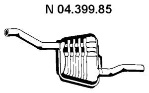 EBERSPÄCHER 04.399.85 galinis duslintuvas 
 Išmetimo sistema -> Duslintuvas
1 061 976, 1 121 700, 1 230 592