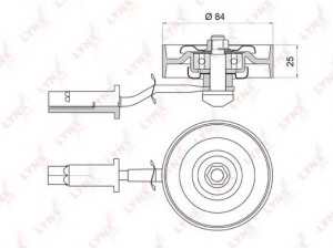 LYNXauto PB-5019 įtempiklio skriemulys, V formos rumbuotas diržas
11925-31U00, 11925-31U01, 11925-31U02