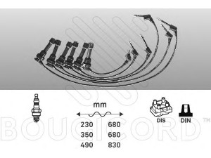BOUGICORD 7170 uždegimo laido komplektas 
 Kibirkšties / kaitinamasis uždegimas -> Uždegimo laidai/jungtys
MD193980, MD976524