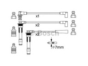 BOSCH 0 986 357 243 uždegimo laido komplektas 
 Kibirkšties / kaitinamasis uždegimas -> Uždegimo laidai/jungtys
77 00 742 837, 77 00 850 475
