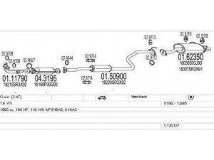 MTS C120137008168 išmetimo sistema 
 Išmetimo sistema -> Išmetimo sistema, visa