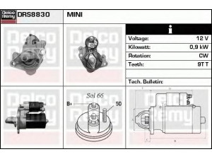 DELCO REMY DRS8830 starteris 
 Elektros įranga -> Starterio sistema -> Starteris
12411489995, 12411517328, 1489995