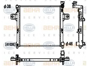 HELLA 8MK 376 900-651 radiatorius, variklio aušinimas
551 168 42 AB