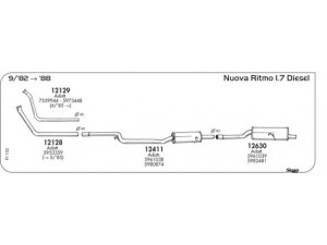 AKS DASIS SGFI132 išmetimo sistema