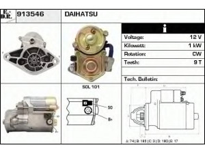 EDR 913546 starteris 
 Elektros įranga -> Starterio sistema -> Starteris