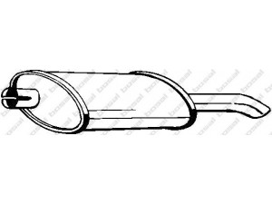 BOSAL 185-999 galinis duslintuvas 
 Išmetimo sistema -> Duslintuvas
58 52 855, 58 52 988, 8 52 061