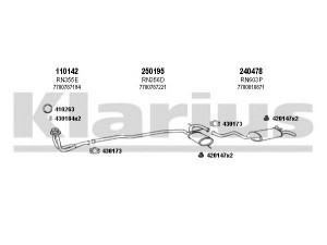 KLARIUS 720622E išmetimo sistema 
 Išmetimo sistema -> Išmetimo sistema, visa