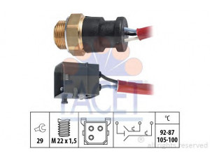FACET 7.5627 temperatūros jungiklis, radiatoriaus ventiliatorius 
 Aušinimo sistema -> Siuntimo blokas, aušinimo skysčio temperatūra
40 86 682, 95 67 967