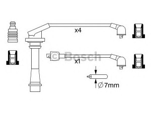 BOSCH 0 986 357 277 uždegimo laido komplektas 
 Kibirkšties / kaitinamasis uždegimas -> Uždegimo laidai/jungtys
19901 87186 000, 19901 87196 000