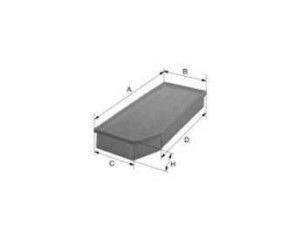 UNIFLUX FILTERS XA673 oro filtras 
 Techninės priežiūros dalys -> Techninės priežiūros intervalai
28113-17500
