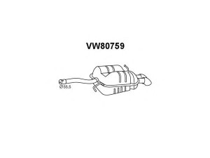 VENEPORTE VW80759 galinis duslintuvas 
 Išmetimo sistema -> Duslintuvas
3C0253609AJ