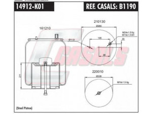 CASALS B1190 dėklas, pneumatinė pakaba
20722412, 5010557355, 5010600328
