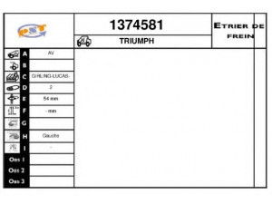 SNRA 1374581 stabdžių apkaba