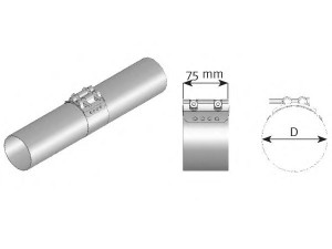 DINEX 99357T spaustukas, išmetimo sistema
20675-00QAH, 7703083397