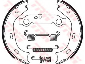 TRW GS8218 stabdžių trinkelių komplektas, stovėjimo stabdis 
 Stabdžių sistema -> Rankinis stabdys
0004200620, 1084200120, 1164200020