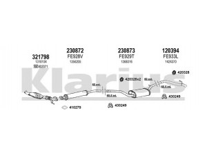KLARIUS 361620E išmetimo sistema 
 Išmetimo sistema -> Išmetimo sistema, visa