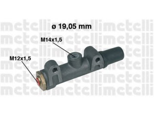METELLI 05-0002 pagrindinis cilindras, stabdžiai 
 Stabdžių sistema -> Pagrindinis stabdžių cilindras
4168151, 4210962, 4168151, 4210962