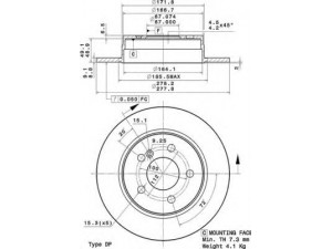 BREMBO 08.A737.10 stabdžių diskas 
 Dviratė transporto priemonės -> Stabdžių sistema -> Stabdžių diskai / priedai
0004231312, 2044230512