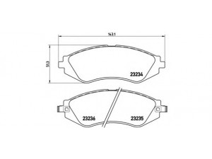BREMBO P 15 002 stabdžių trinkelių rinkinys, diskinis stabdys 
 Techninės priežiūros dalys -> Papildomas remontas
96281937, 96405129, 96495227, 96245178