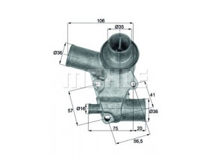 MAHLE ORIGINAL TI 61 80D termostatas, aušinimo skystis 
 Aušinimo sistema -> Termostatas/tarpiklis -> Thermostat
4428394, 700 032 221 A
