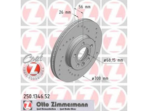 ZIMMERMANN 250.1346.52 stabdžių diskas 
 Dviratė transporto priemonės -> Stabdžių sistema -> Stabdžių diskai / priedai
1 141 782, 7M3 615 301 A