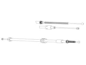 KAWE CT02144 trosas, stovėjimo stabdys 
 Stabdžių sistema -> Valdymo svirtys/trosai
4745G0, 96145740, 9614574080