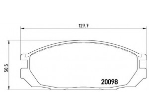 BREMBO P 56 020 stabdžių trinkelių rinkinys, diskinis stabdys 
 Techninės priežiūros dalys -> Papildomas remontas
4406020J85, 4406032J85