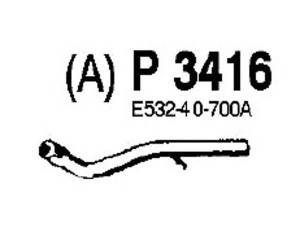FENNO P3416 išleidimo kolektorius 
 Išmetimo sistema -> Išmetimo vamzdžiai
E521-40-700, E532-40-700, E532-40-700A