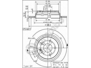 BREMBO 08.8405.10 stabdžių diskas 
 Stabdžių sistema -> Diskinis stabdys -> Stabdžių diskas
6394230112