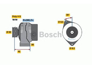 BOSCH 0 124 325 117 kintamosios srovės generatorius 
 Elektros įranga -> Kint. sr. generatorius/dalys -> Kintamosios srovės generatorius