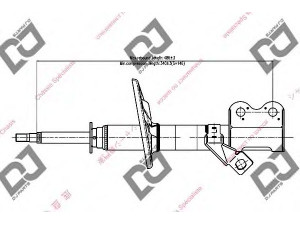 DJ PARTS DS1011GS amortizatorius 
 Pakaba -> Amortizatorius
4852012390, 4852012400, 4852012401
