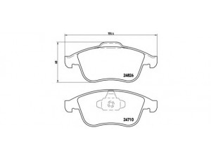 BREMBO P 68 052 stabdžių trinkelių rinkinys, diskinis stabdys 
 Techninės priežiūros dalys -> Papildomas remontas
410600629R, 440600629R