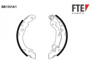 FTE BB1351A1 stabdžių trinkelių komplektas 
 Techninės priežiūros dalys -> Papildomas remontas
77362615, 77365085, 1558094, 1581895