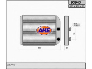 AHE 93943 šilumokaitis, salono šildymas 
 Šildymas / vėdinimas -> Šilumokaitis
30824478