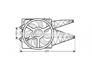 AVA QUALITY COOLING FT7530 ventiliatorius, radiatoriaus 
 Aušinimo sistema -> Oro aušinimas
55700342, 55703902