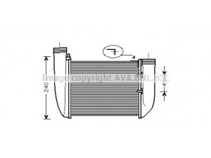 AVA QUALITY COOLING AI4212 tarpinis suslėgto oro aušintuvas, kompresorius 
 Variklis -> Oro tiekimas -> Įkrovos agregatas (turbo/superįkrova) -> Tarpinis suslėgto oro aušintuvas
077145804, 077145806F