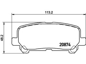 HELLA 8DB 355 020-601 stabdžių trinkelių rinkinys, diskinis stabdys 
 Techninės priežiūros dalys -> Papildomas remontas
43022SZAA00