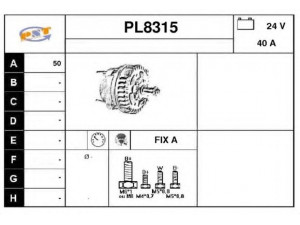 SNRA PL8315 kintamosios srovės generatorius