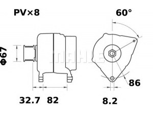 MAHLE ORIGINAL MG 443 kintamosios srovės generatorius
5840260, 87361085, 87652089, 87755553