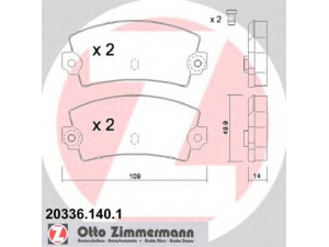 ZIMMERMANN 20336.140.1 stabdžių trinkelių rinkinys, diskinis stabdys 
 Techninės priežiūros dalys -> Papildomas remontas
7701 201 321, 7701 201 684, 7701 201 781