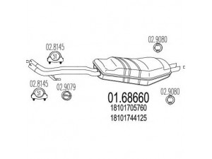 MTS 01.68660 galinis duslintuvas 
 Išmetimo sistema -> Duslintuvas
18101705760, 18101744125, 18121427798